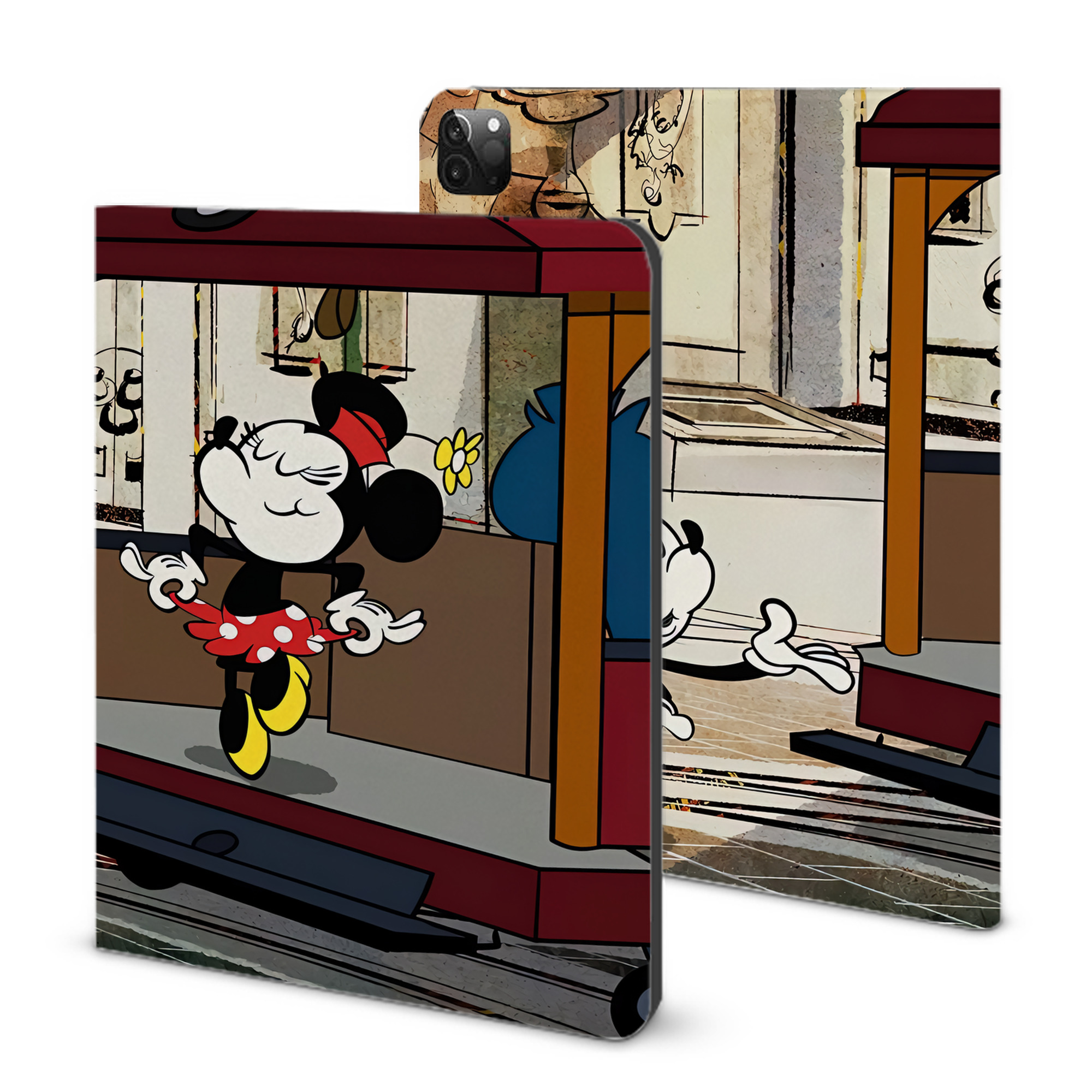 （画像用） ミッキーマウス Mickey Mouse IPadケース ペンホルダー付き ブックスタイルデザイン